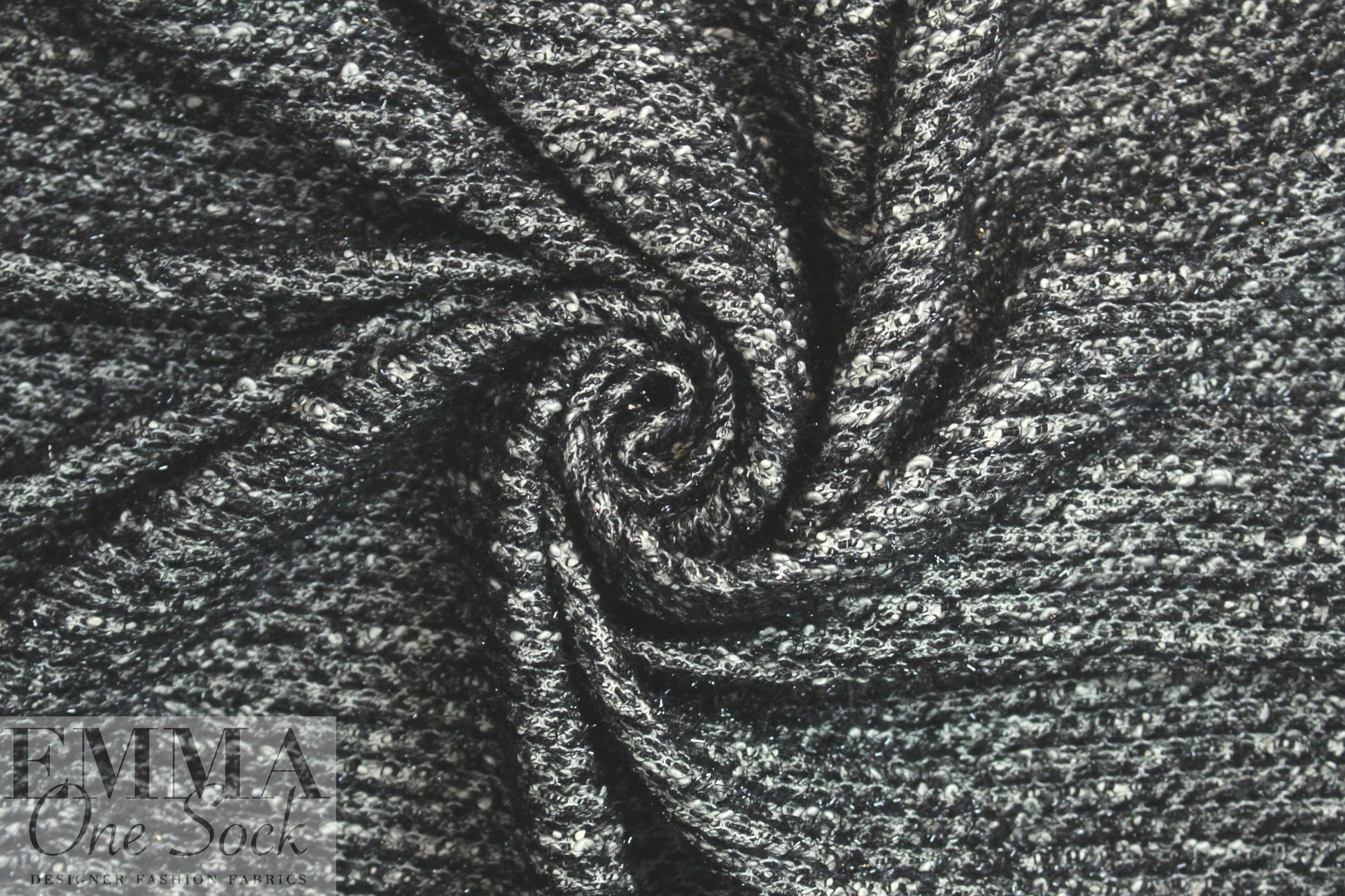 NY designer cotton/lurex textured sweater knit