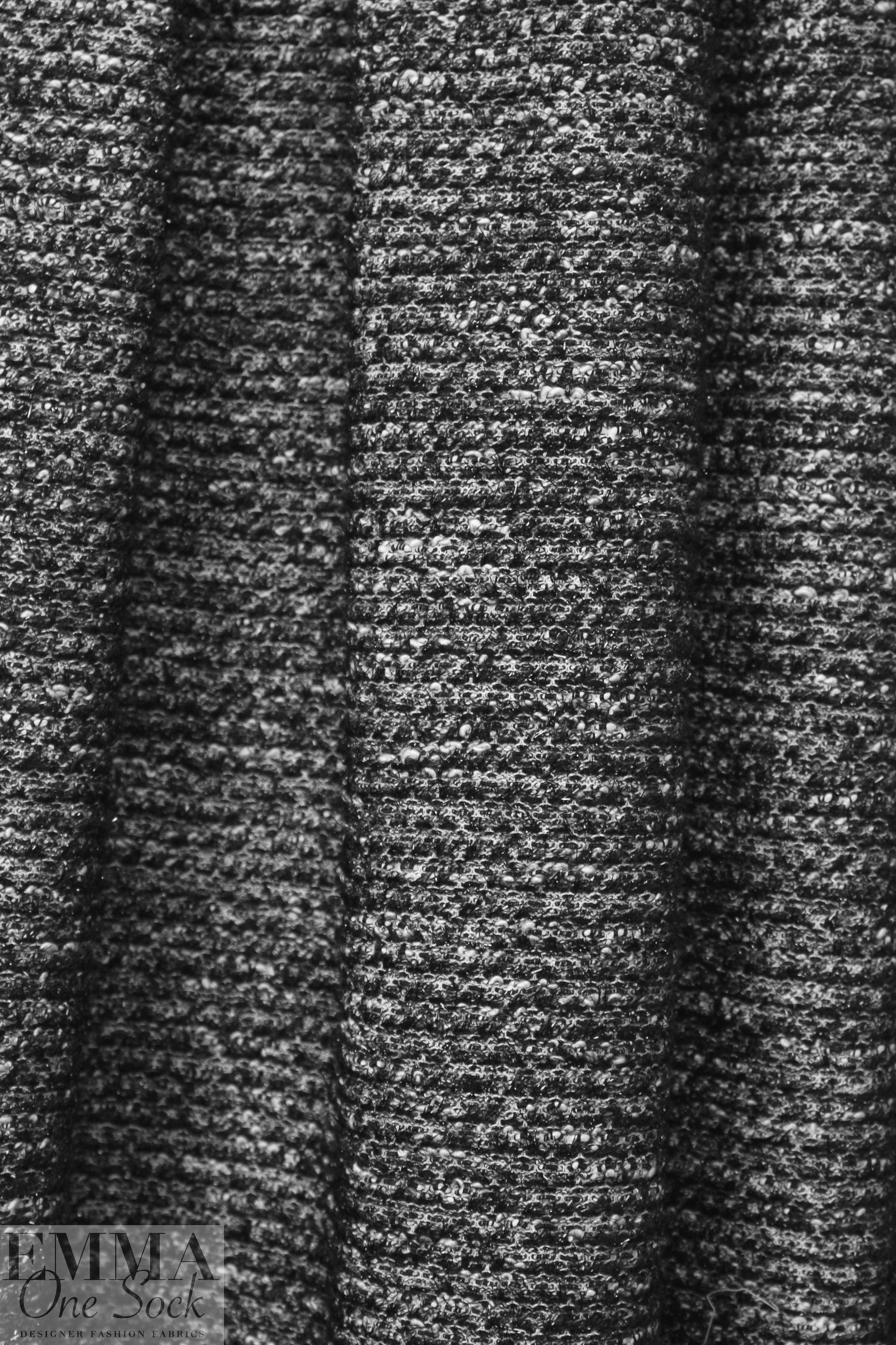 NY designer cotton/lurex textured sweater knit