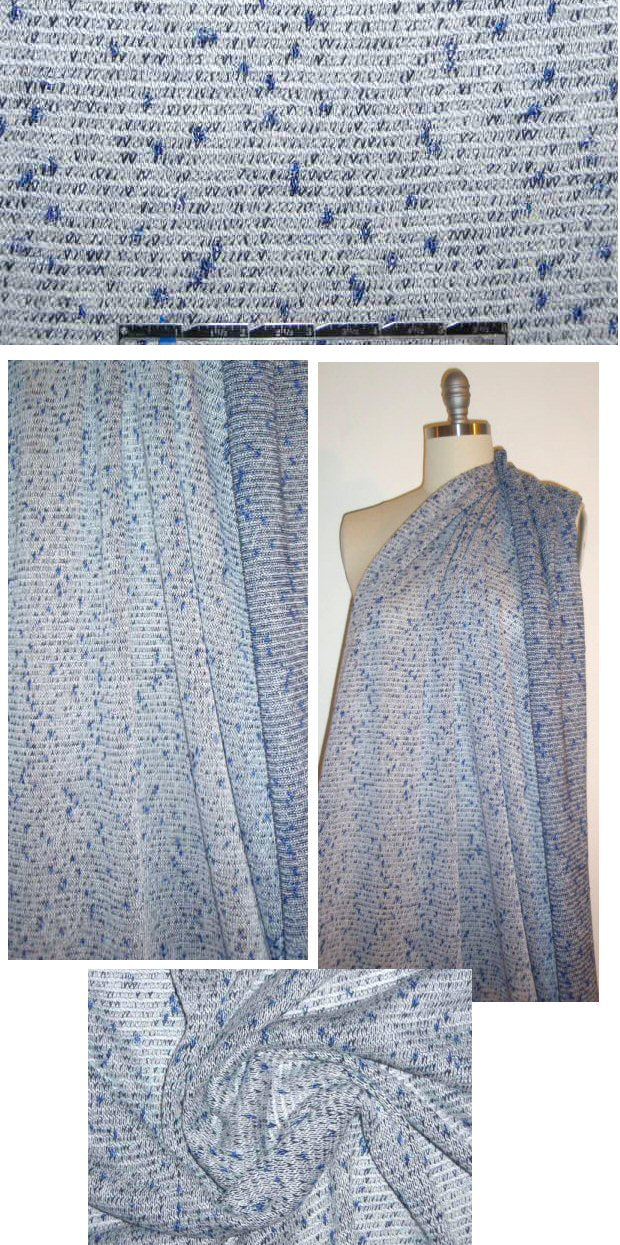 NY designer cotton novelty tweed sweater knit