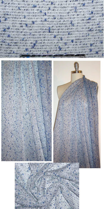 NY designer cotton novelty tweed sweater knit
