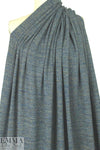 Italian blue/yellow seed stitch cotton sweater knit 1.75 yds