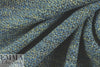 Italian blue/yellow seed stitch cotton sweater knit 1.75 yds