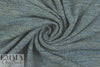 Italian blue/yellow seed stitch cotton sweater knit 1.75 yds
