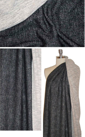 Marna R0 soft and tweedy cotton woven - black/natural