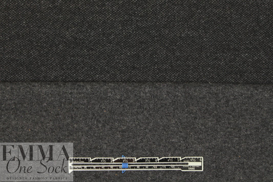 Italian sweatery thick wool doubleknit - charcoal