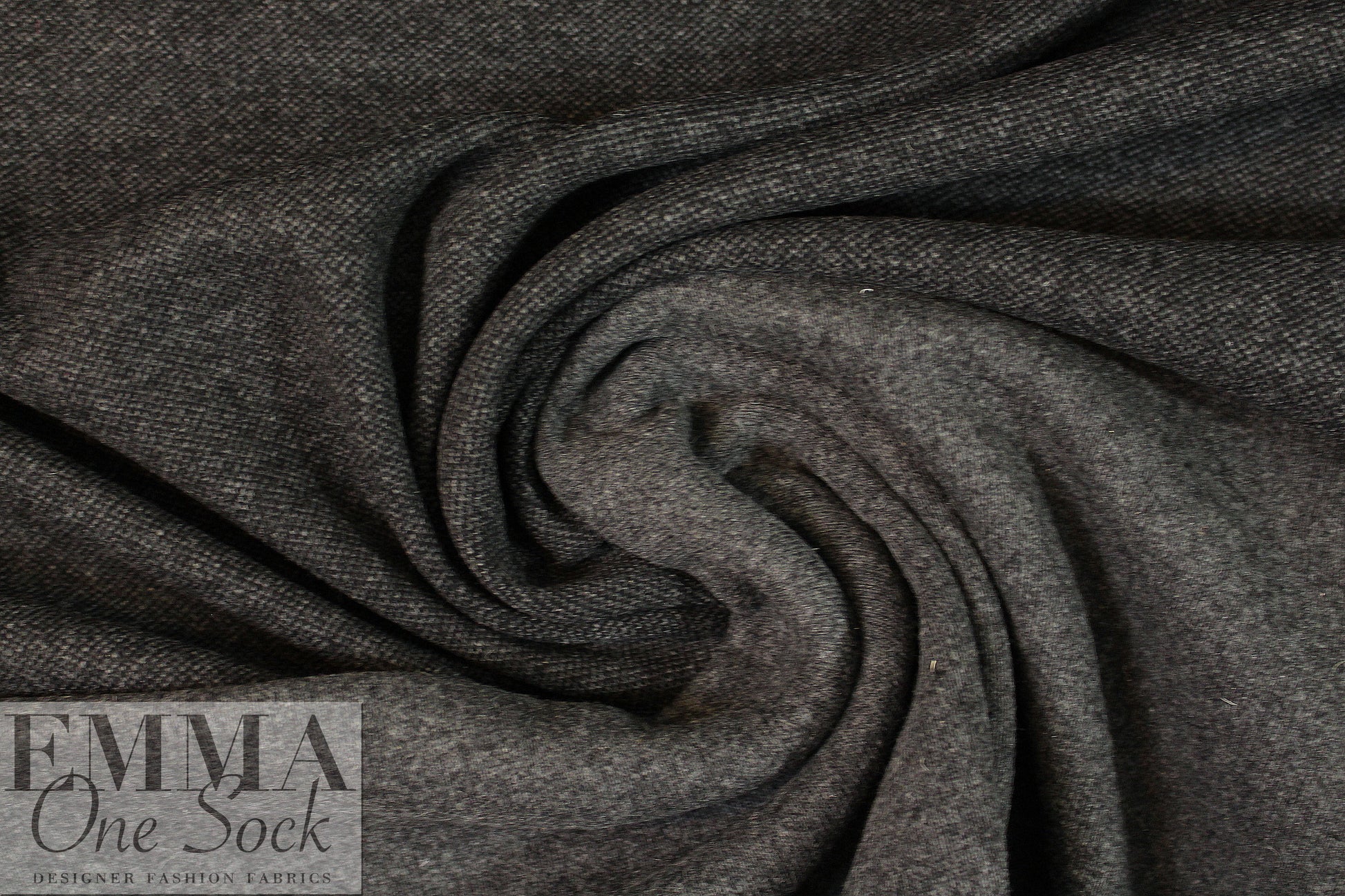 Italian sweatery thick wool doubleknit - charcoal