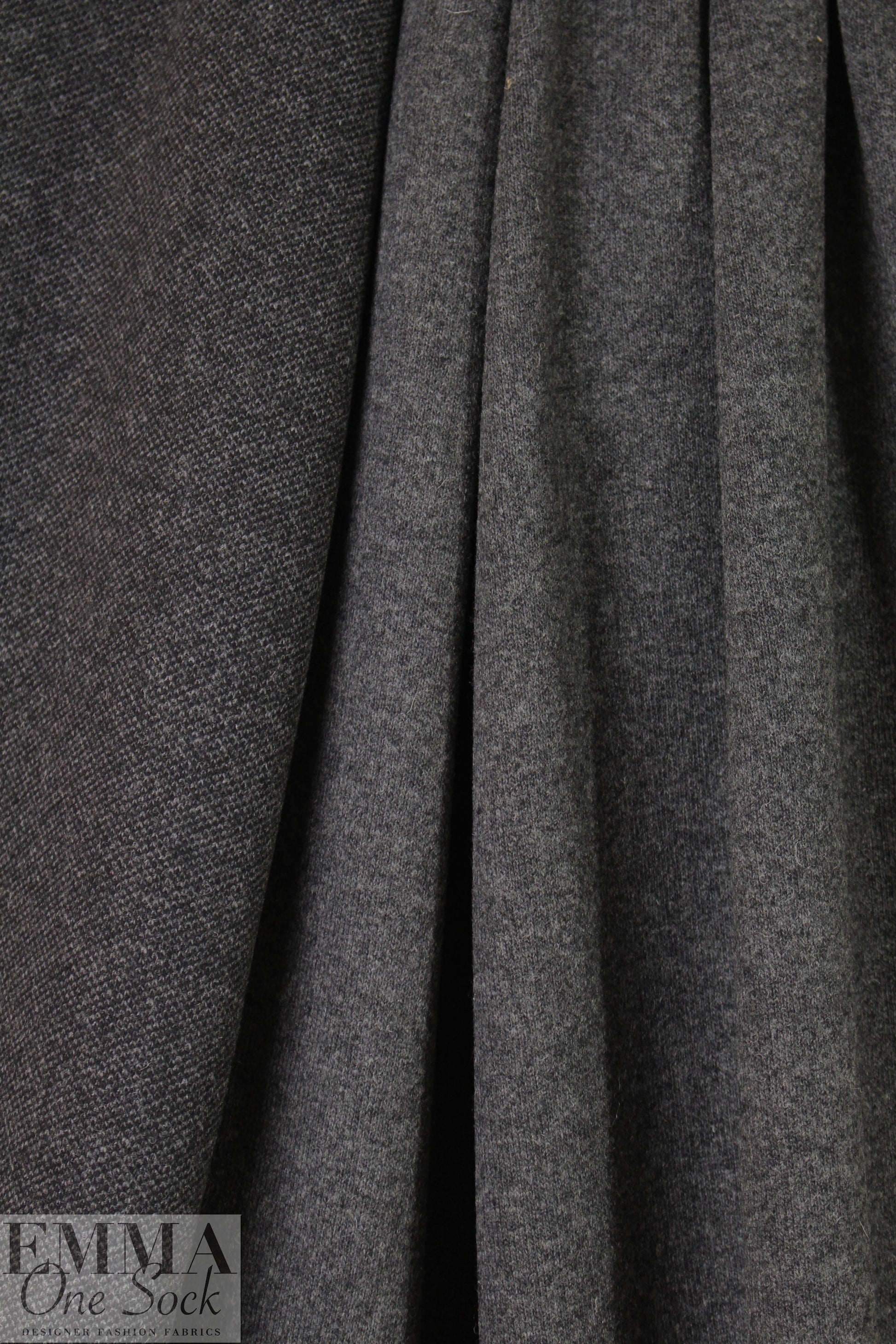 Italian sweatery thick wool doubleknit - charcoal
