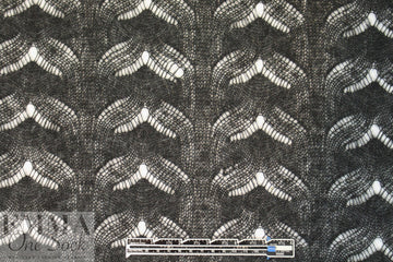CA designer poly/wool sweater lace - carbon heather