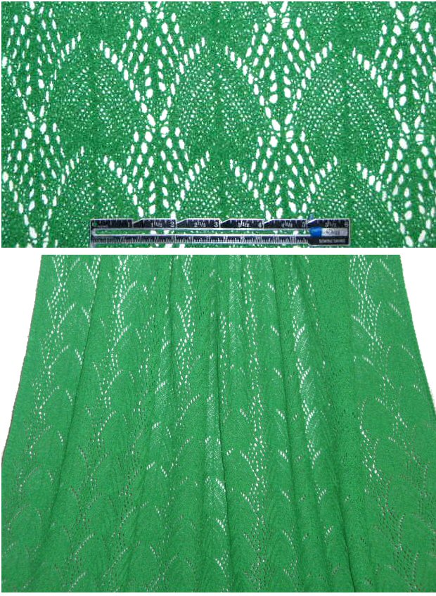 Italian yarn dye crochet sweater lace - kelly 1.66 yd