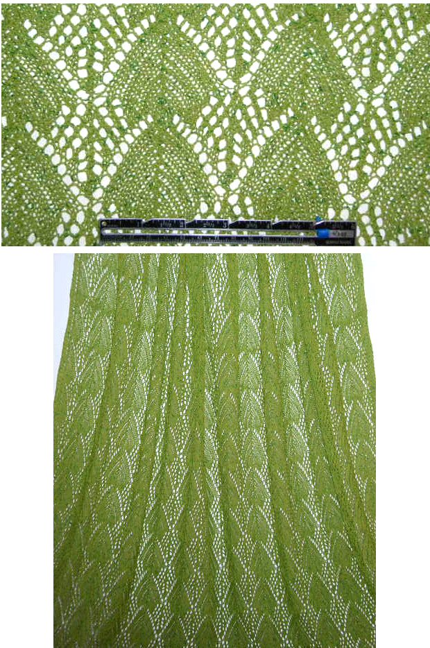Italian yarn dye crochet sweater lace - lime .66 yds