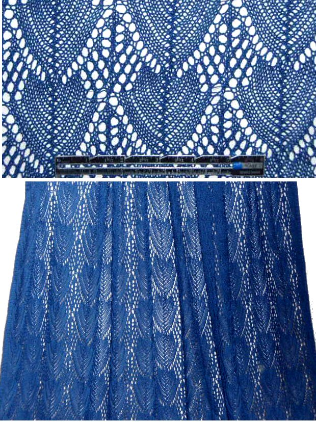 Italian yarn dye crochet sweater lace - marine