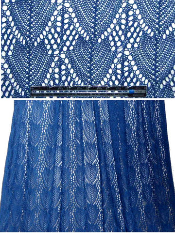 Italian yarn dye crochet sweater lace - marine