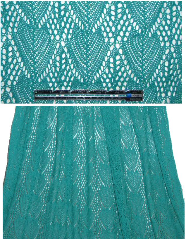 Italian yarn dye crochet sweater lace - teal 1.66 yds