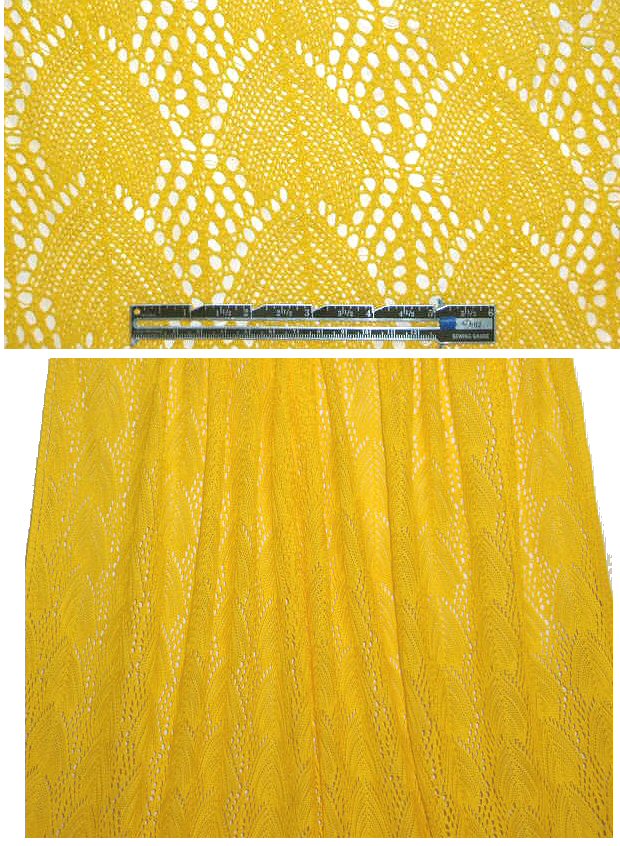 Italian yarn dye crochet sweater lace - yellow