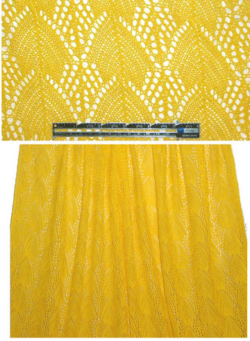 Italian yarn dye crochet sweater lace - yellow
