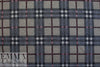 heathered, printed plaid sweater knit - storm/rouge 1.75 yd