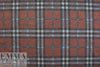 heathered, printed plaid sweater knit - rust/nutmeg 2.25 yds