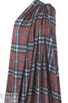 heathered, printed plaid sweater knit - rust/nutmeg 2.25 yds