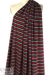 French 4x3 ribbed sweater knit - black/red/gray