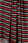 French 4x3 ribbed sweater knit - black/red/gray