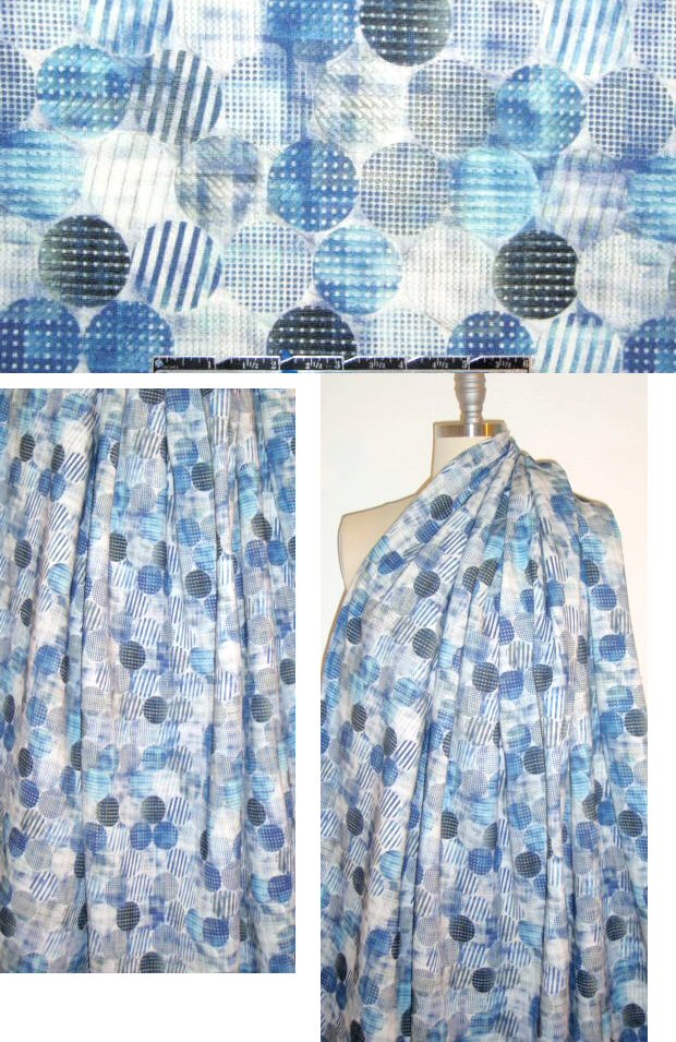 NY designer dot graphic all-cotton french terry knit