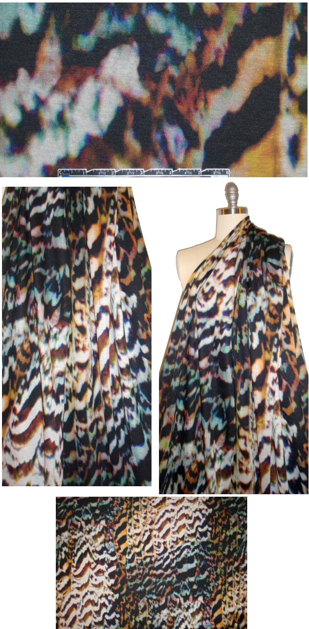 Italian ripple-y abstract viscose/lycra sweatery knit