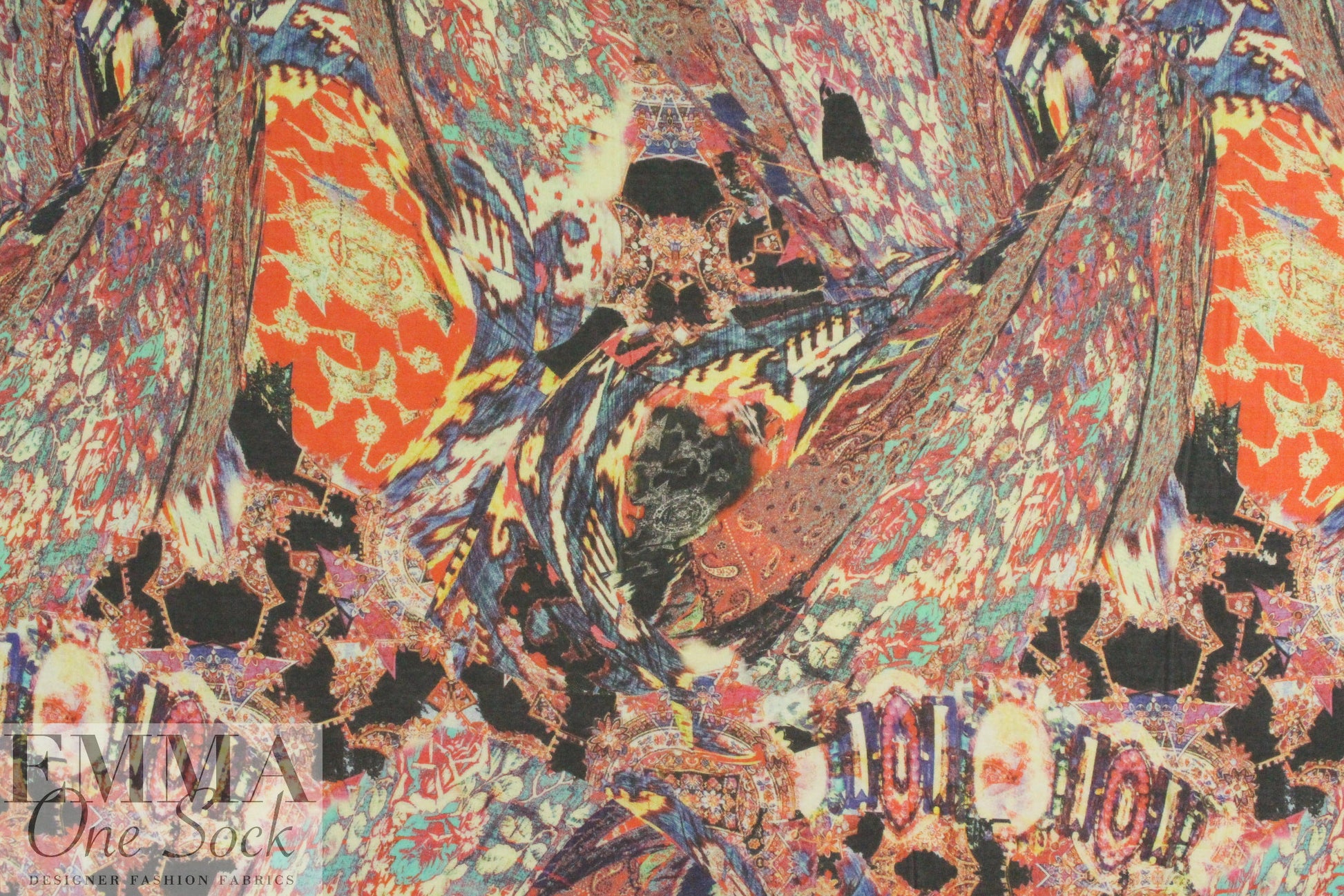 Italian 'Istanbul' abstract viscose/lycra sweatery knit