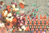Italian fairisle bouquets viscose/lycra sweatery panel knit