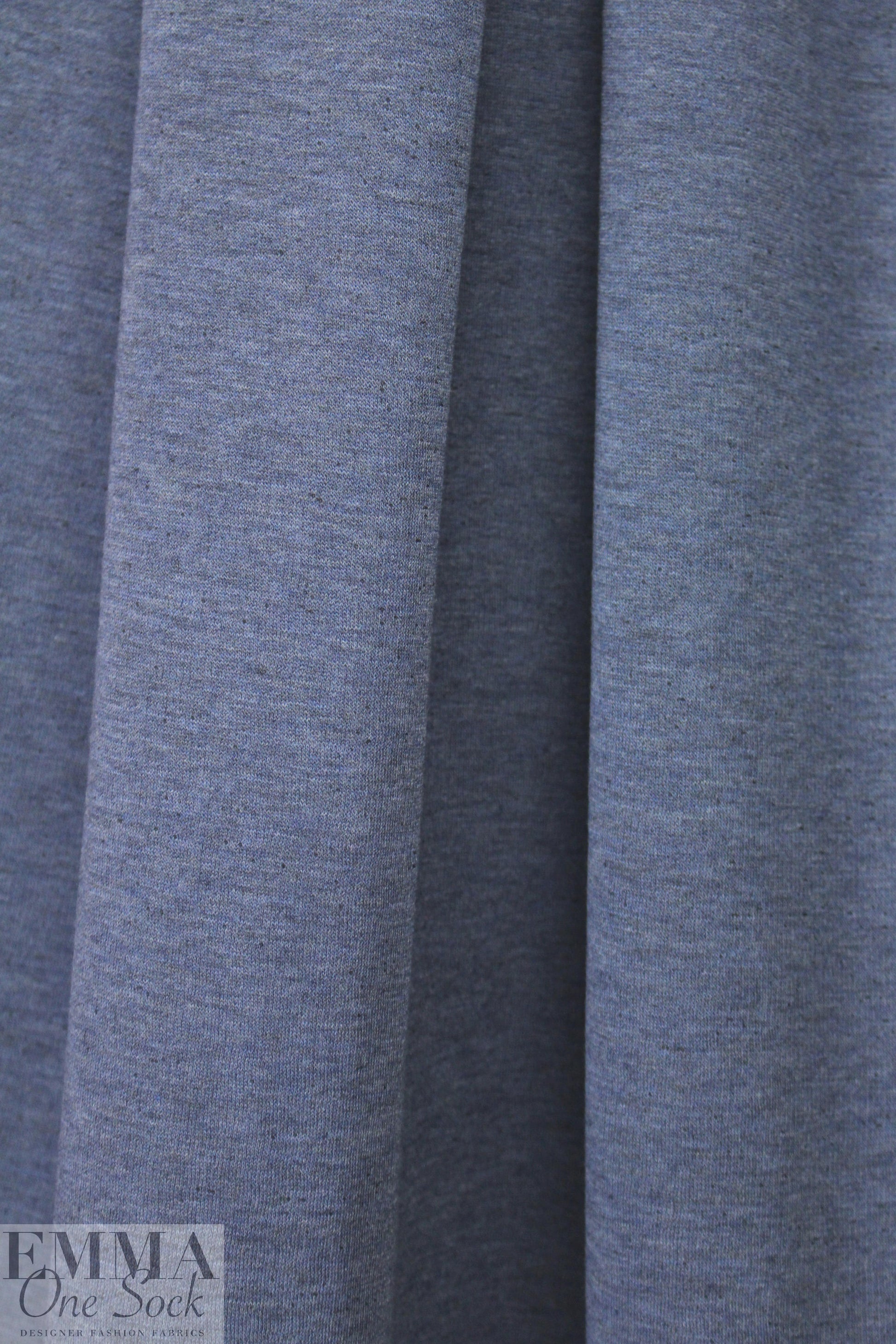 luxury sweatshirt knit - denim/fleece 1 yard