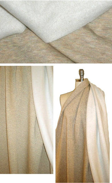 luxury sweatshirt knit - toasty melange/fleece 1.125 yds