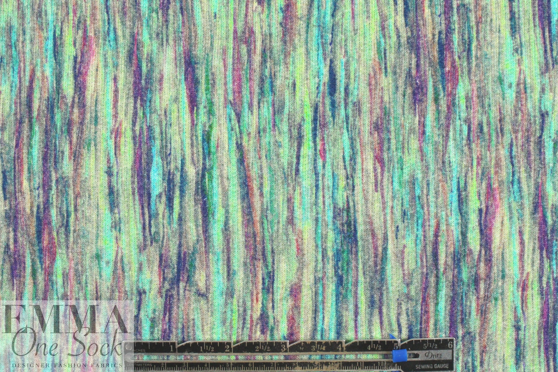 NY designer rainwall abstract all-cotton french terry knit