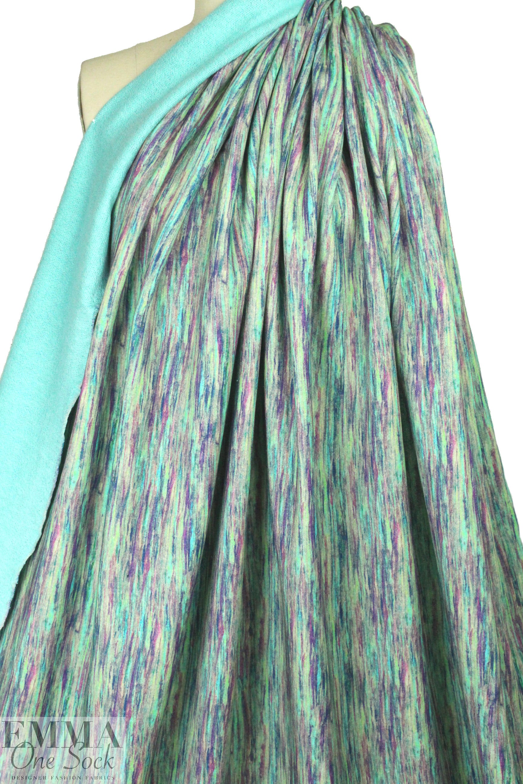 NY designer rainwall abstract all-cotton french terry knit