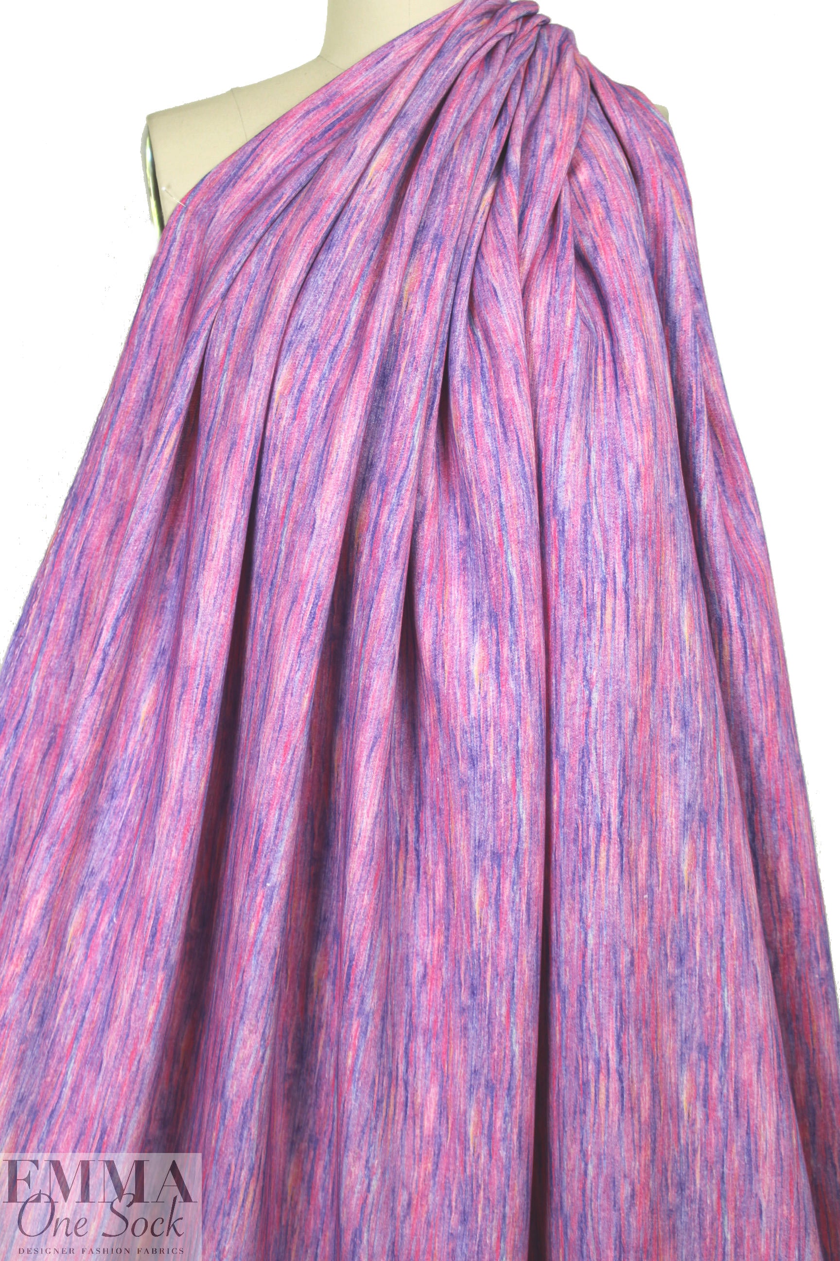 NY designer pink rainwall all-cotton french terry knit