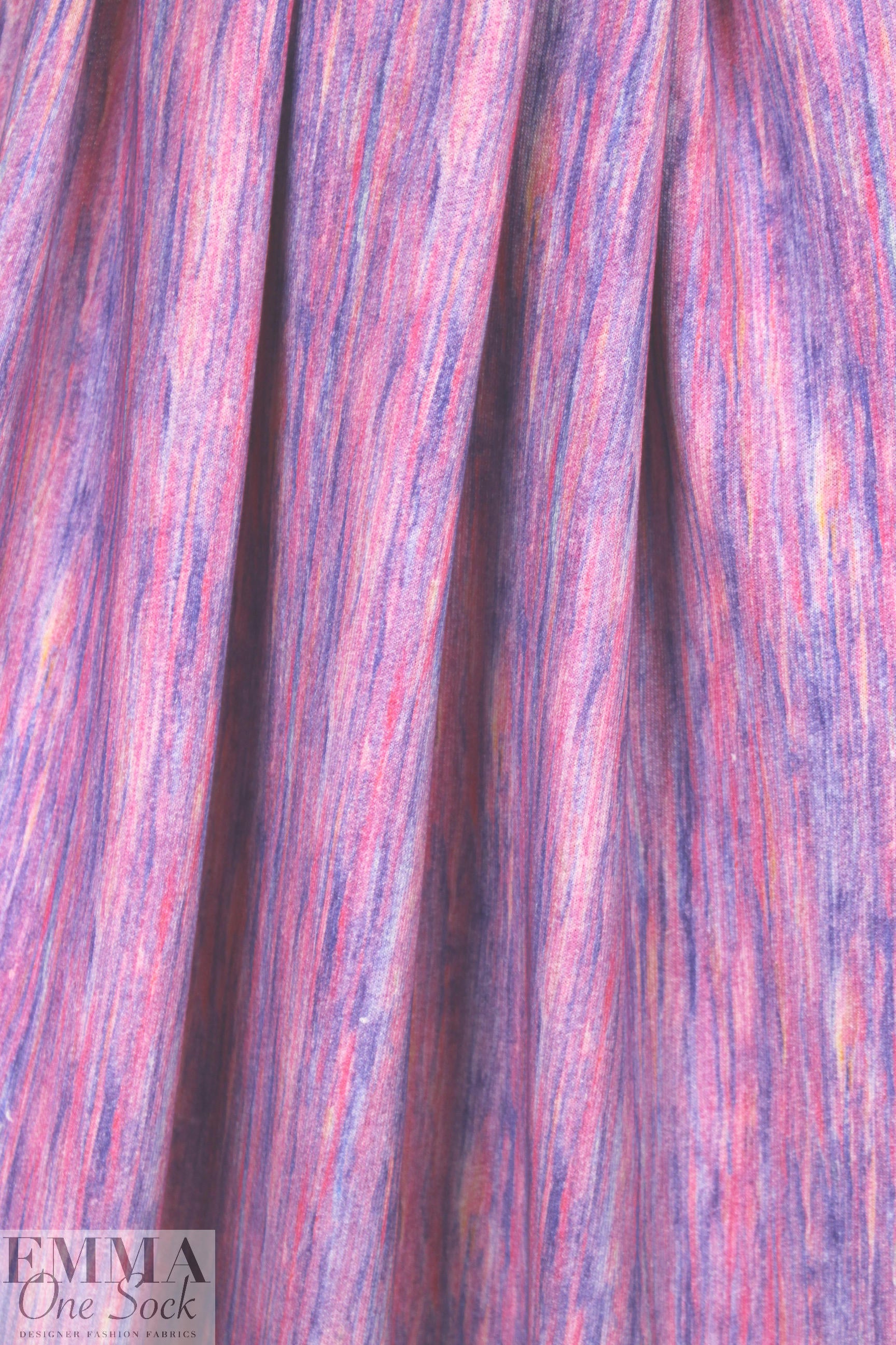 NY designer pink rainwall all-cotton french terry knit