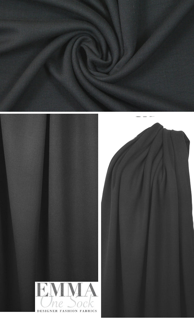 The0ry thick cotton doubleknit - black