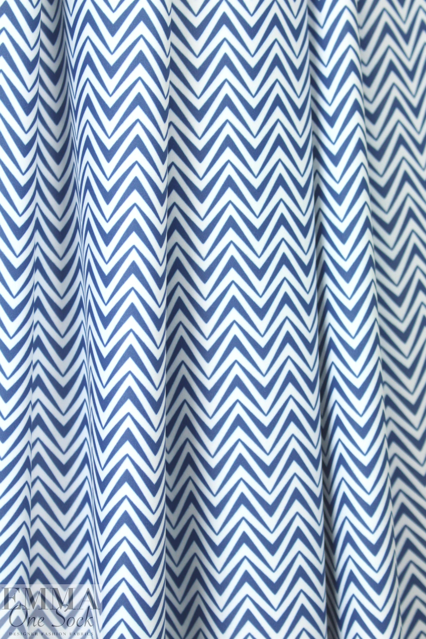 NY designer navy/white zig nylon knit swimwear