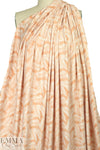 NY designer apricot/cream leaf nylon knit swimwear