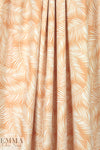 NY designer apricot/cream leaf nylon knit swimwear