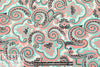 NY designer coral/aqua paisley nylon swimwear