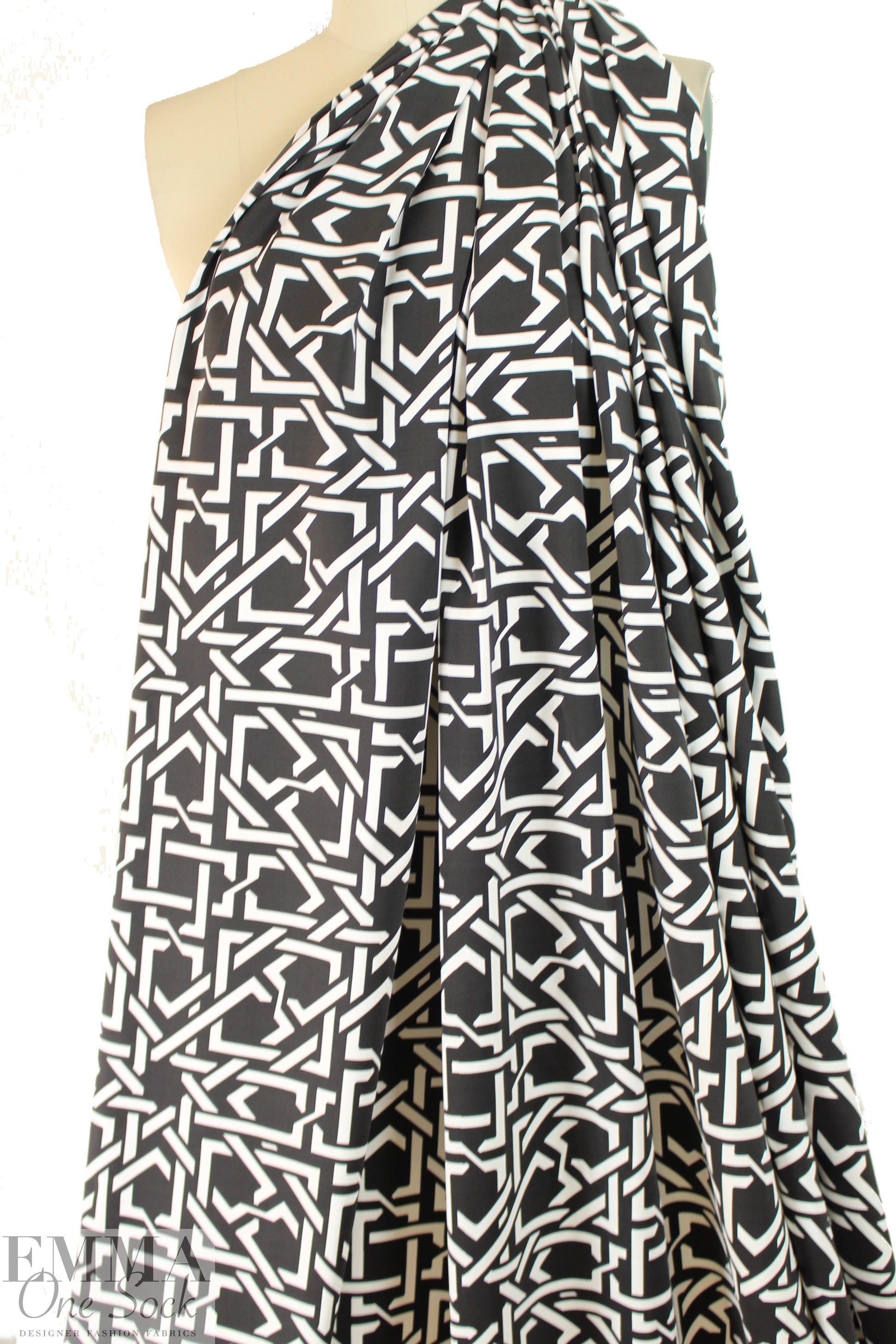 NY designer lattice graphic nylon swimwear