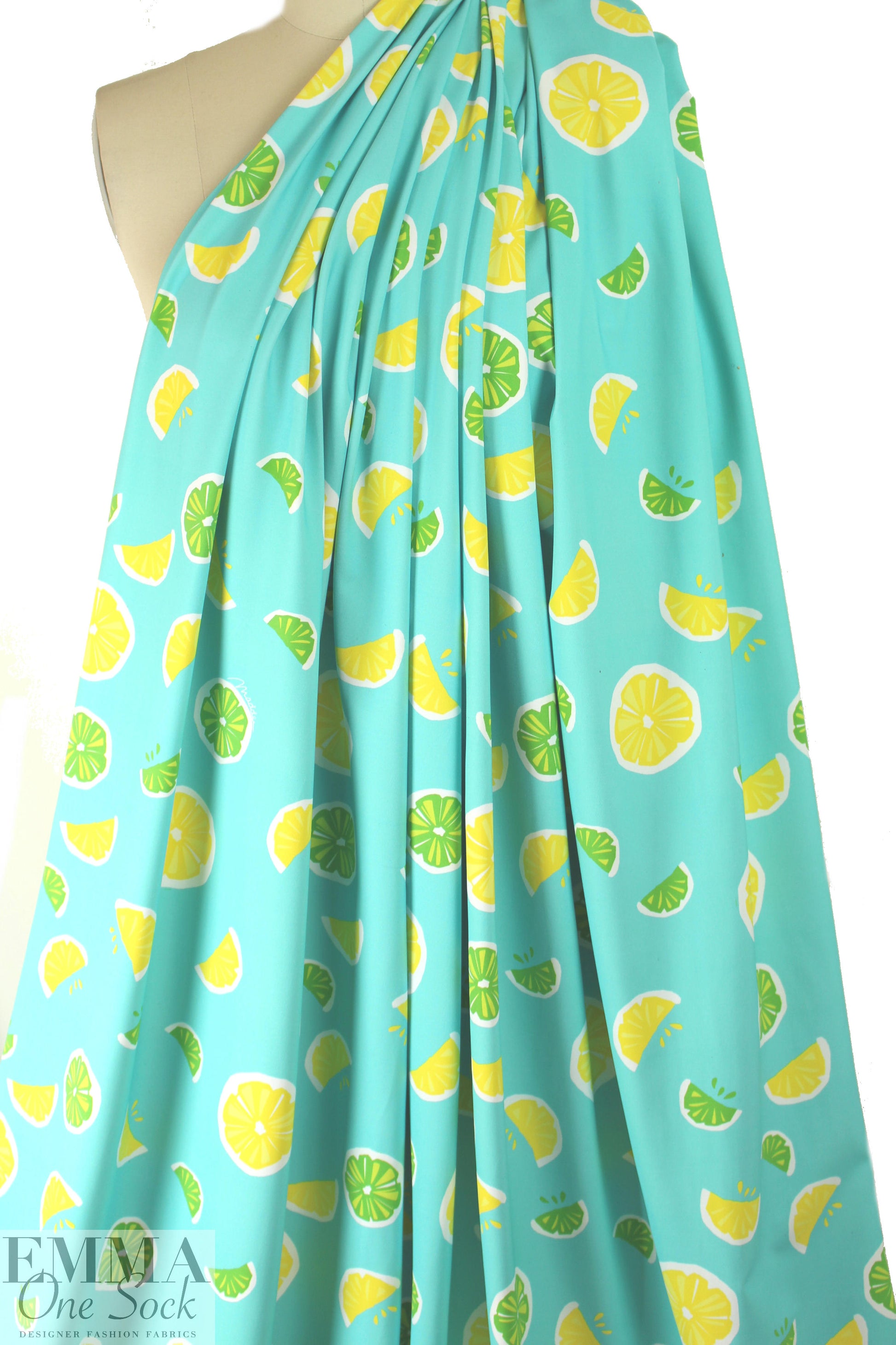 NY designer lemon/lime nylon swimwear