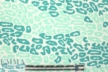 NY designer leopard stripes nylon swimwear 1.5 yd