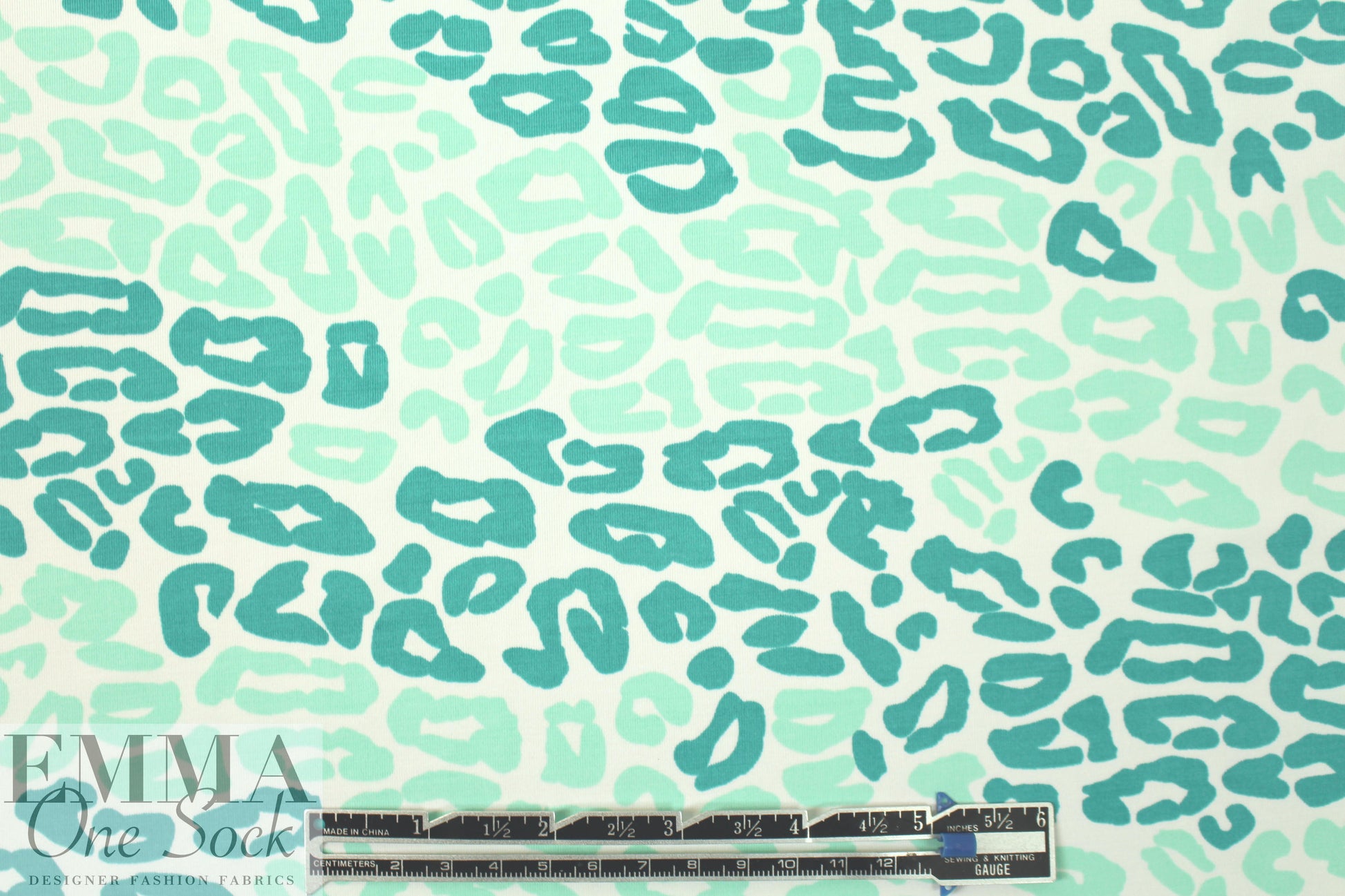 NY designer leopard stripes nylon swimwear 1.75 yd