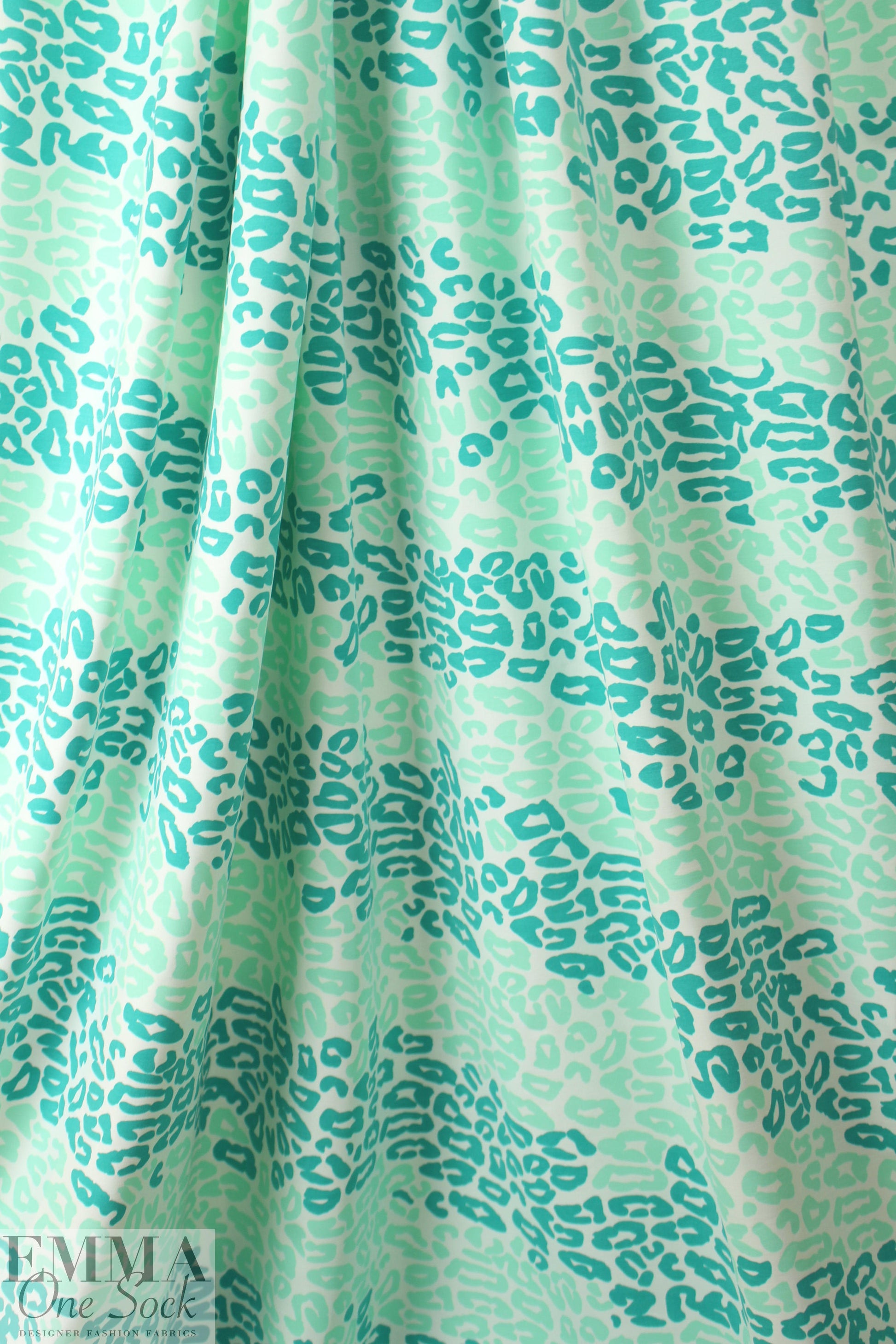 NY designer leopard stripes nylon swimwear 1.75 yd