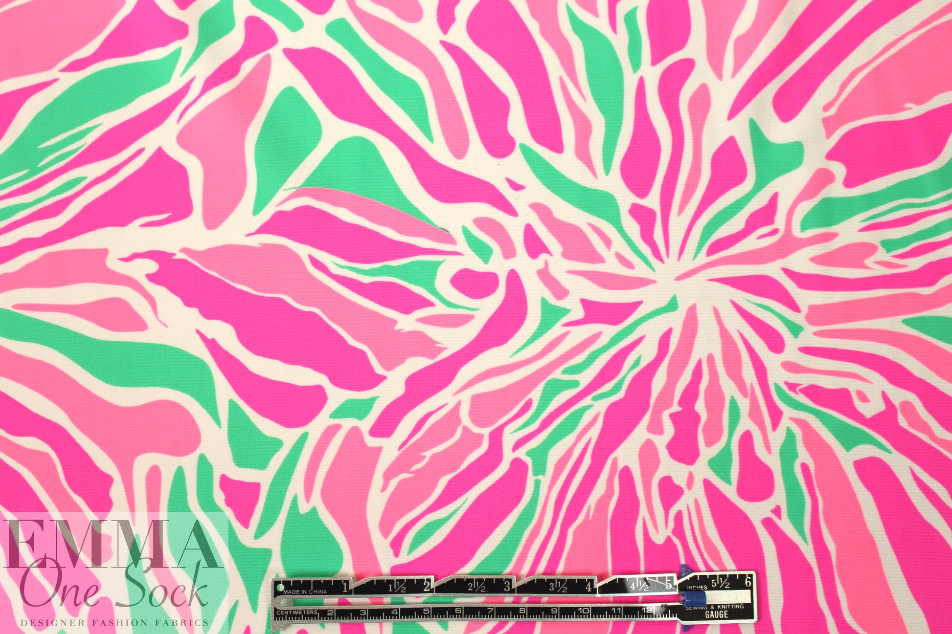 NY designer neon flower nylon swimwear