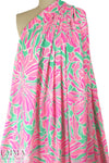 NY designer neon flower nylon swimwear
