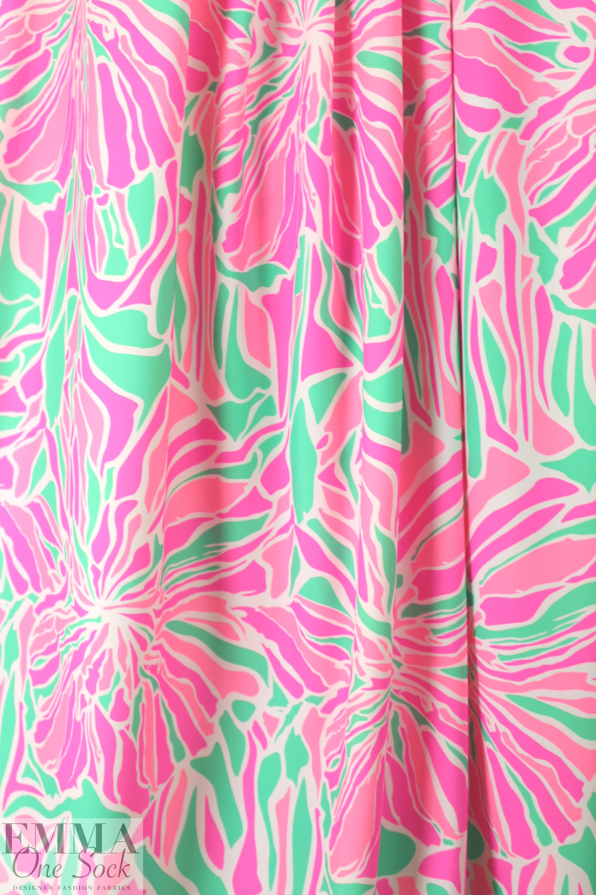 NY designer neon flower nylon swimwear