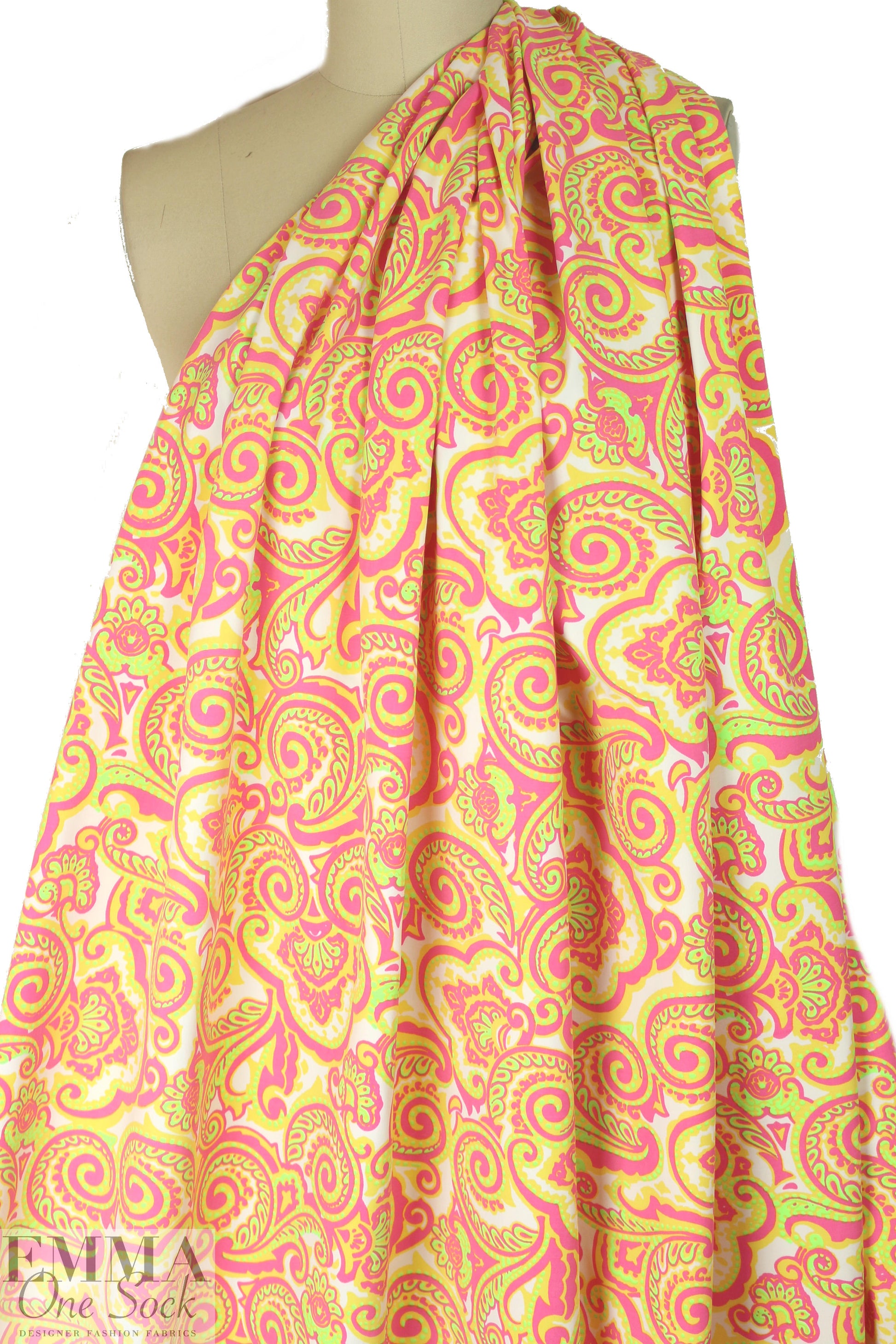 NY designer decorative paisley nylon swimwear