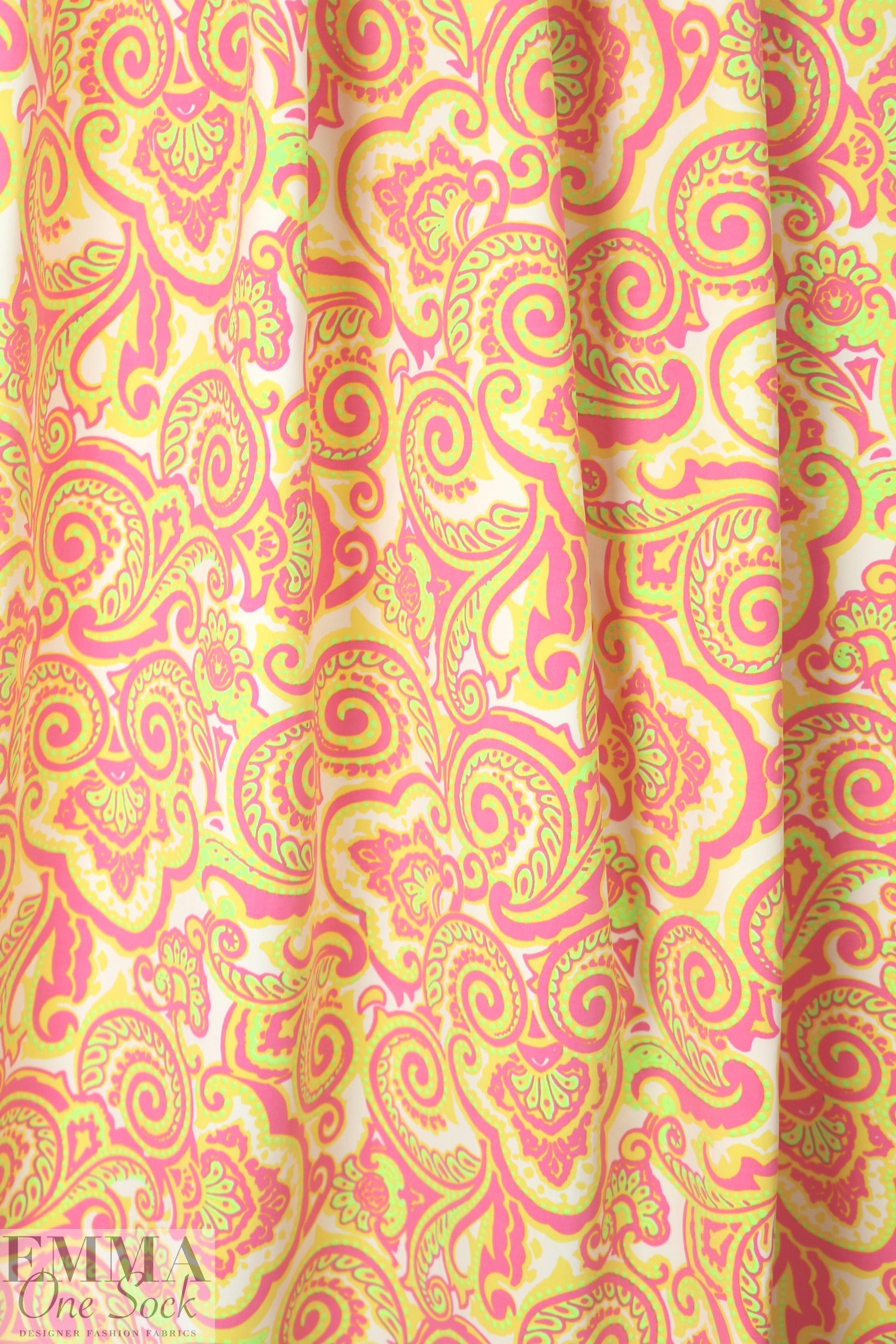 NY designer decorative paisley nylon swimwear