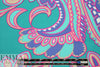 NY designer teal/hot pink paisley nylon swimwear 1.66 yd
